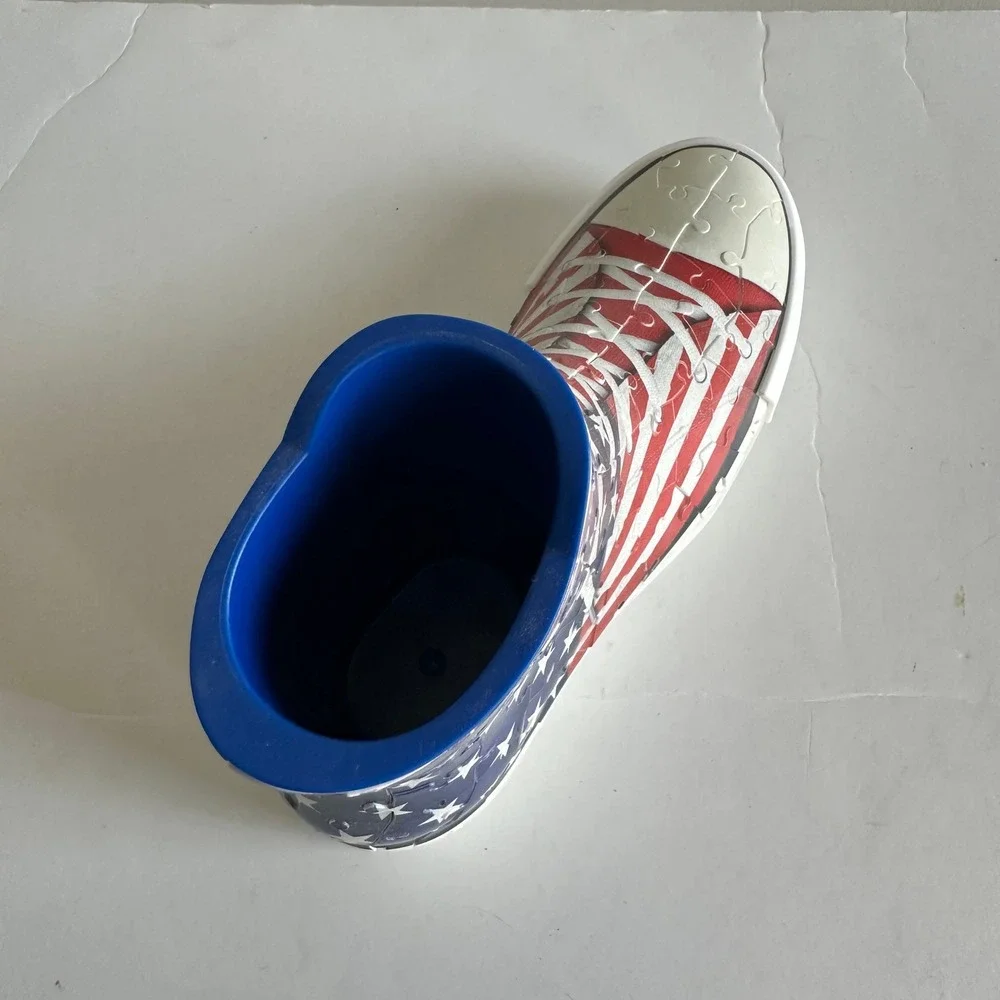 Ravensburger 3D Puzzle Sneaker American Flag Pencil Holder Desk Organizer USA